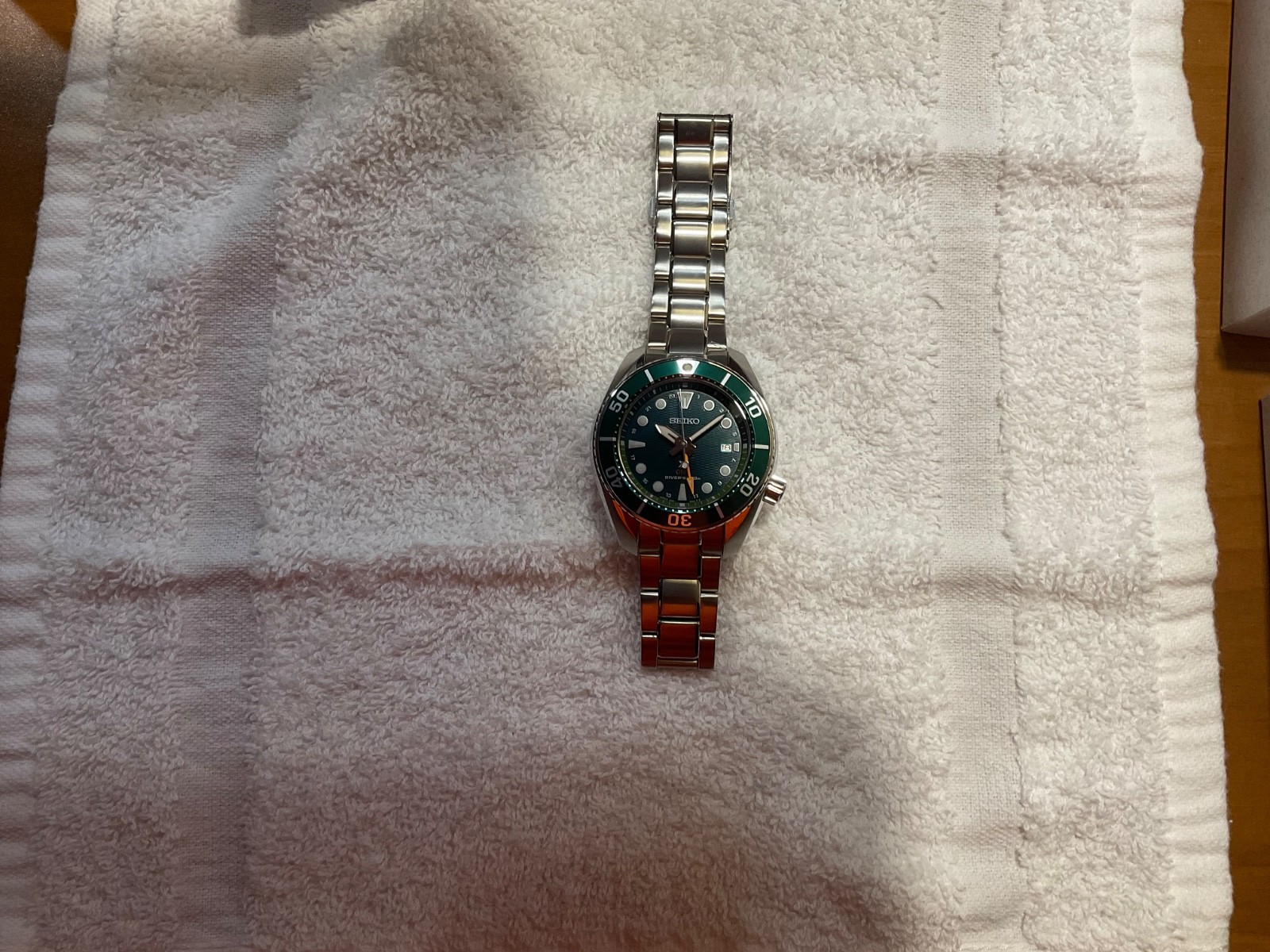 Seiko Prospex Sea Diver’s Sumo Solar GMT Green Men’s Watch – SFK003