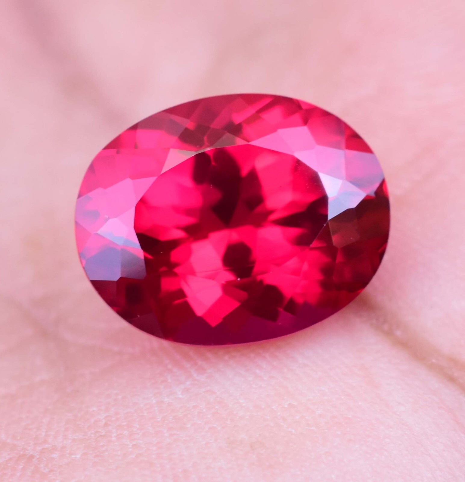 11.20 Ct Natural Mogok Rose Red Ruby Oval Flawless Stunning CERTIFIED Gemstone