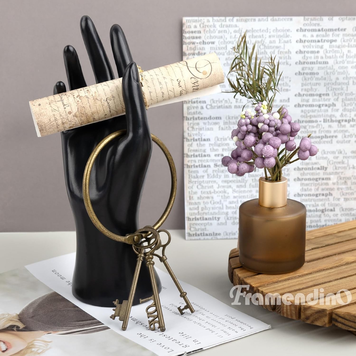 Framendino Female Mannequin Hand Jewelry Display Holder Stand for Bracelet Neck