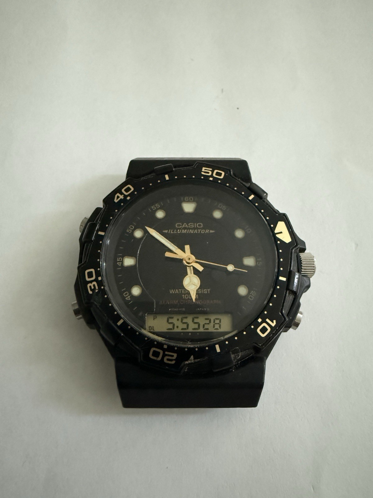 Vintage Casio AQ-130BW Ana-Digi Watch Module 1320 – Digital Works – For Parts