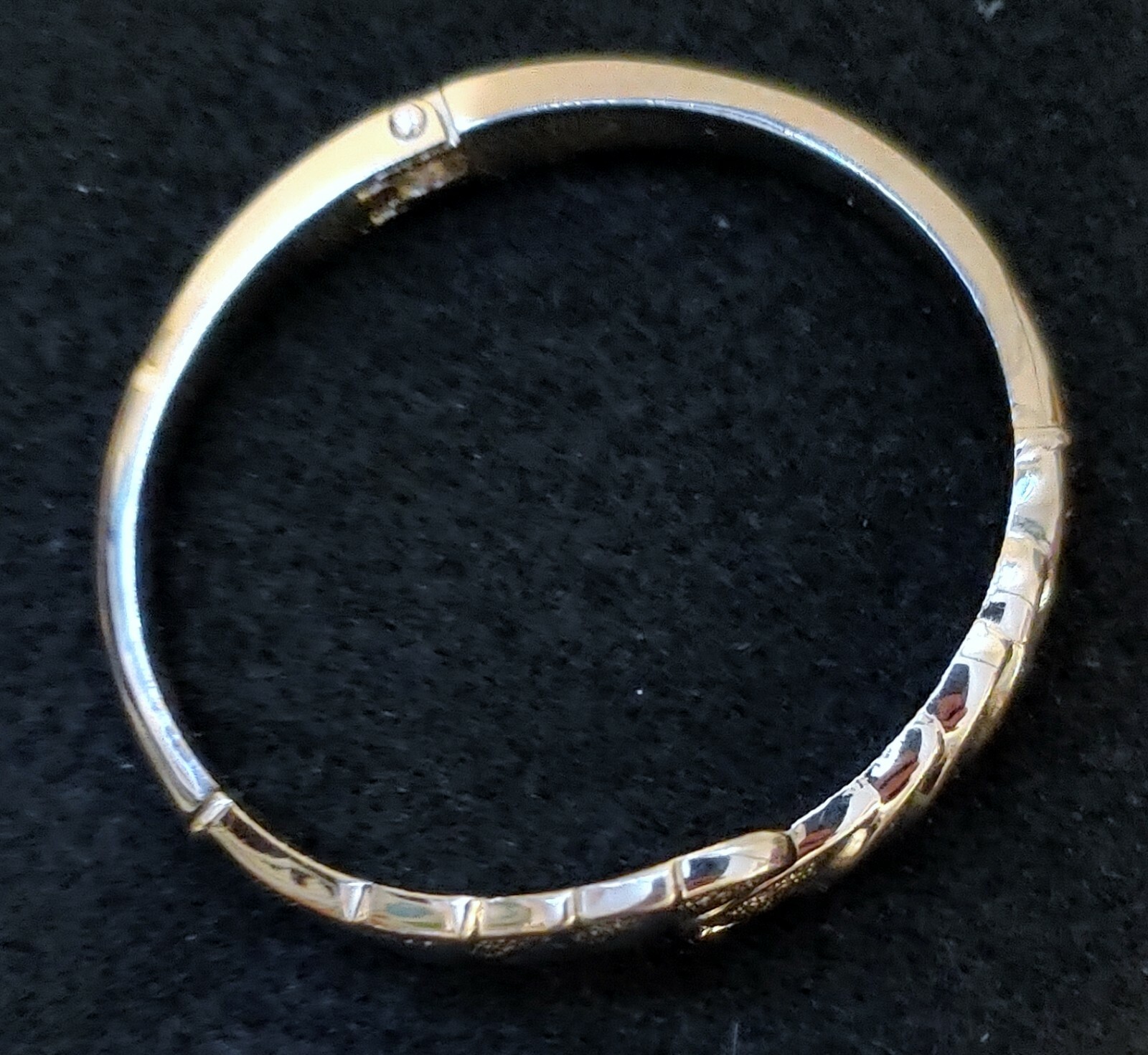 Silvertone Cuff Bracelet, hinged ( 2 1/8in Inside )