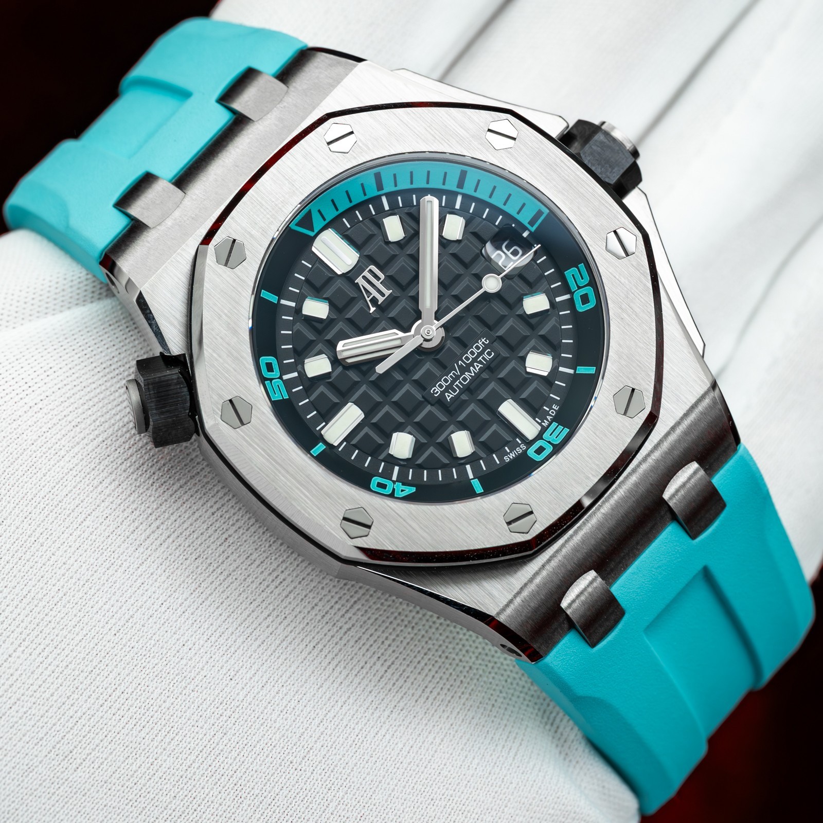 Audemars Piguet Royal Oak Offshore Diver Turquoise 42mm 15720ST.OO.A355CA.01