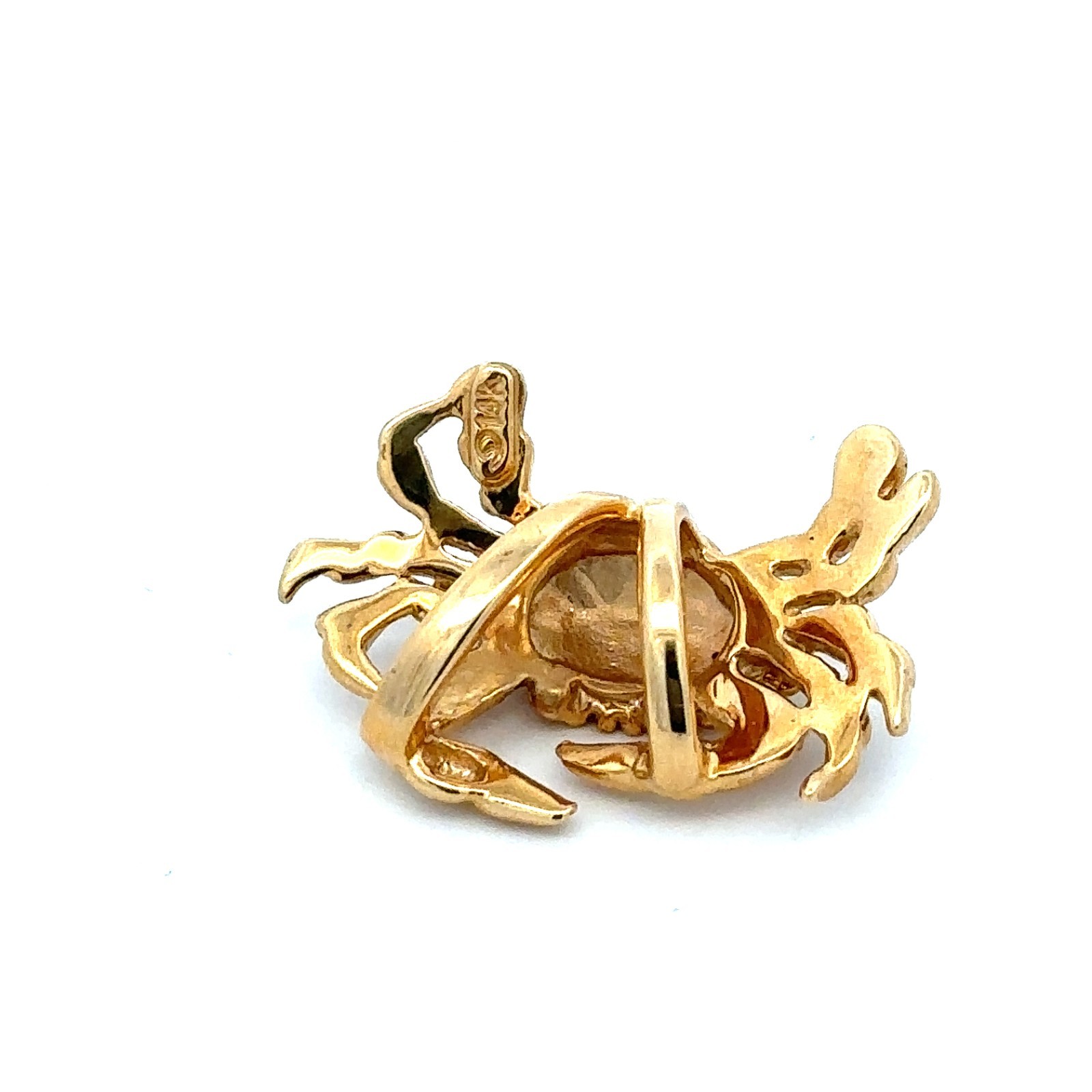 14KT. Yellow Gold Crab Pendant (Steven Douglas) 3/4 x 1 1/4 Inch