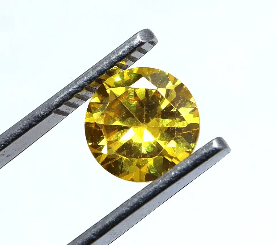 Natural 5 mm Yellow Zircon Round Cut 35 Pcs Certified Loose Gemstone Lot + Gift
