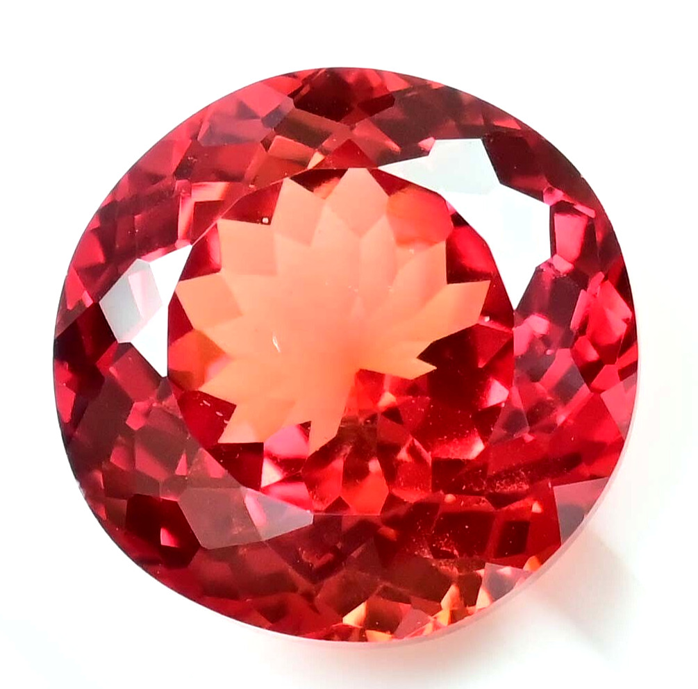 19.20 Ct Natural Sri Lanka Red Orange Spinel Certified Flawless Loose Gemstone