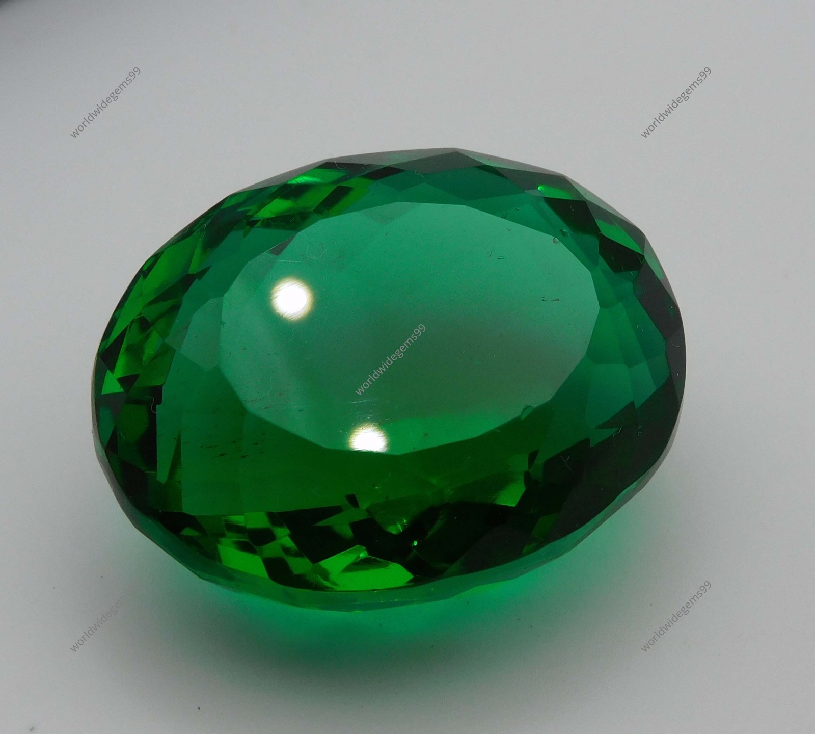 Natural Colombian Green Emerald Oval Cut 100 Ct Huge Certified Loose Gemstone