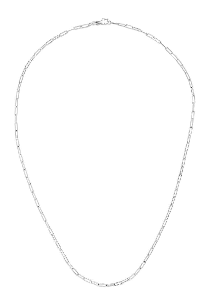 14k Solid White Gold PAPERCLIP Link Chain Necklace 20 Inch 3 grams 2MM