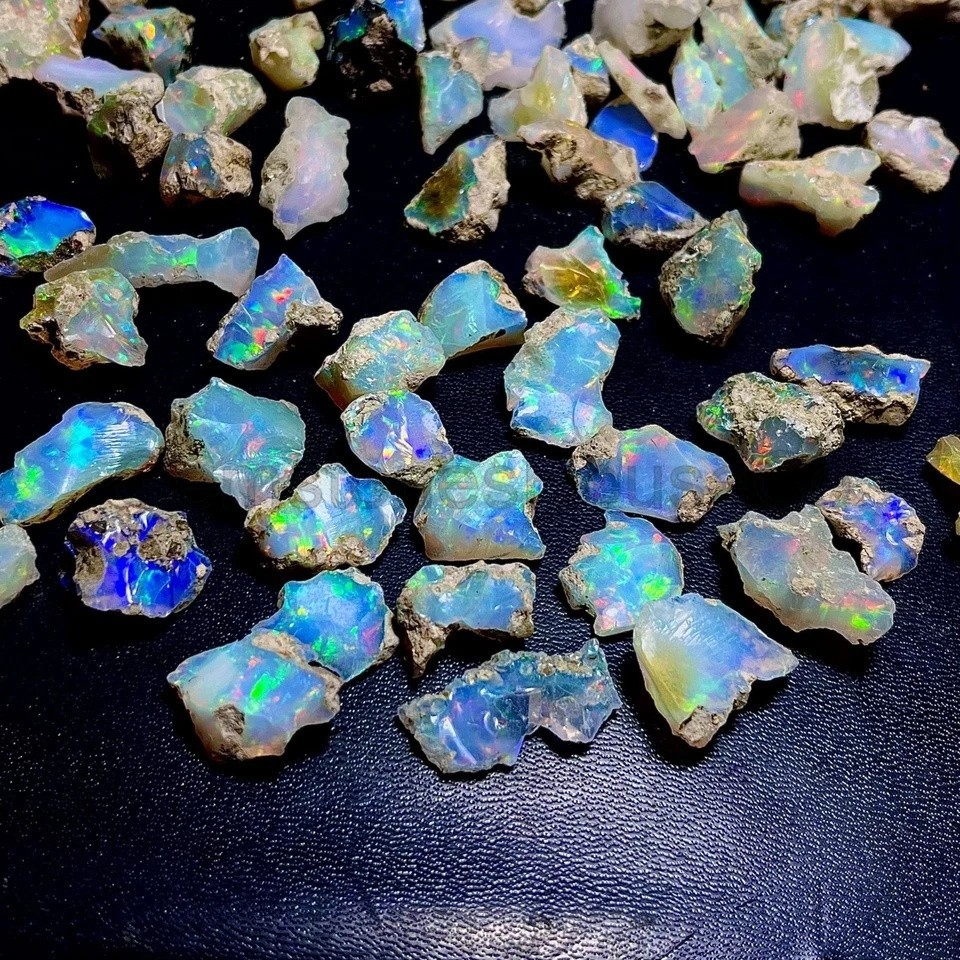 Cut Grade Opal Rough Lot AAA Grade 10 Pieces Large Size Ethiopian Welo Opal Raw