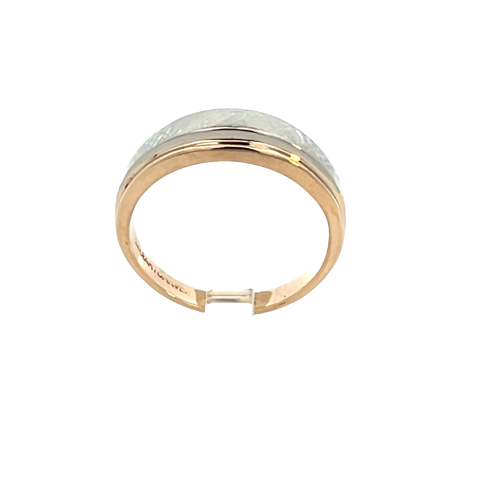Artcarved 14k yellow white gold Design 6.5mm wedding band gents men’s size 9 NEW