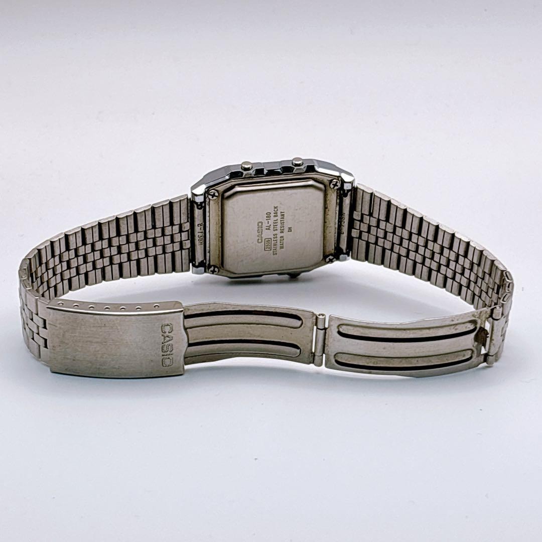 Casio AL-180 Vintage Solar Alarm Chrono Watch Men’s Working 3.2cm case
