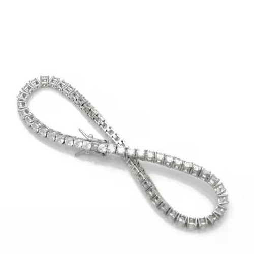 6.60CT Round Cut Natural Diamond Engagement Tennis Bracelet 14K White Gold