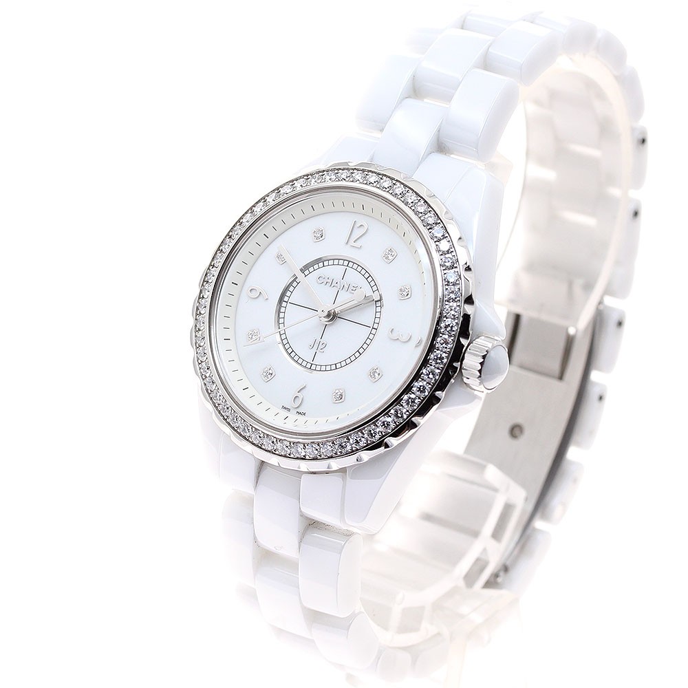 CHANEL J12 H3110 Diamond bezel 8P diamond white Dial Quartz Ladies Watch_921796