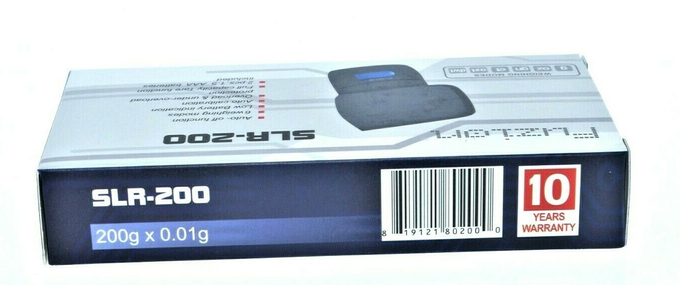 FUZION SLR-200 PROFESSIONAL DIGITAL POCKET SCALE-200 X 0.01G