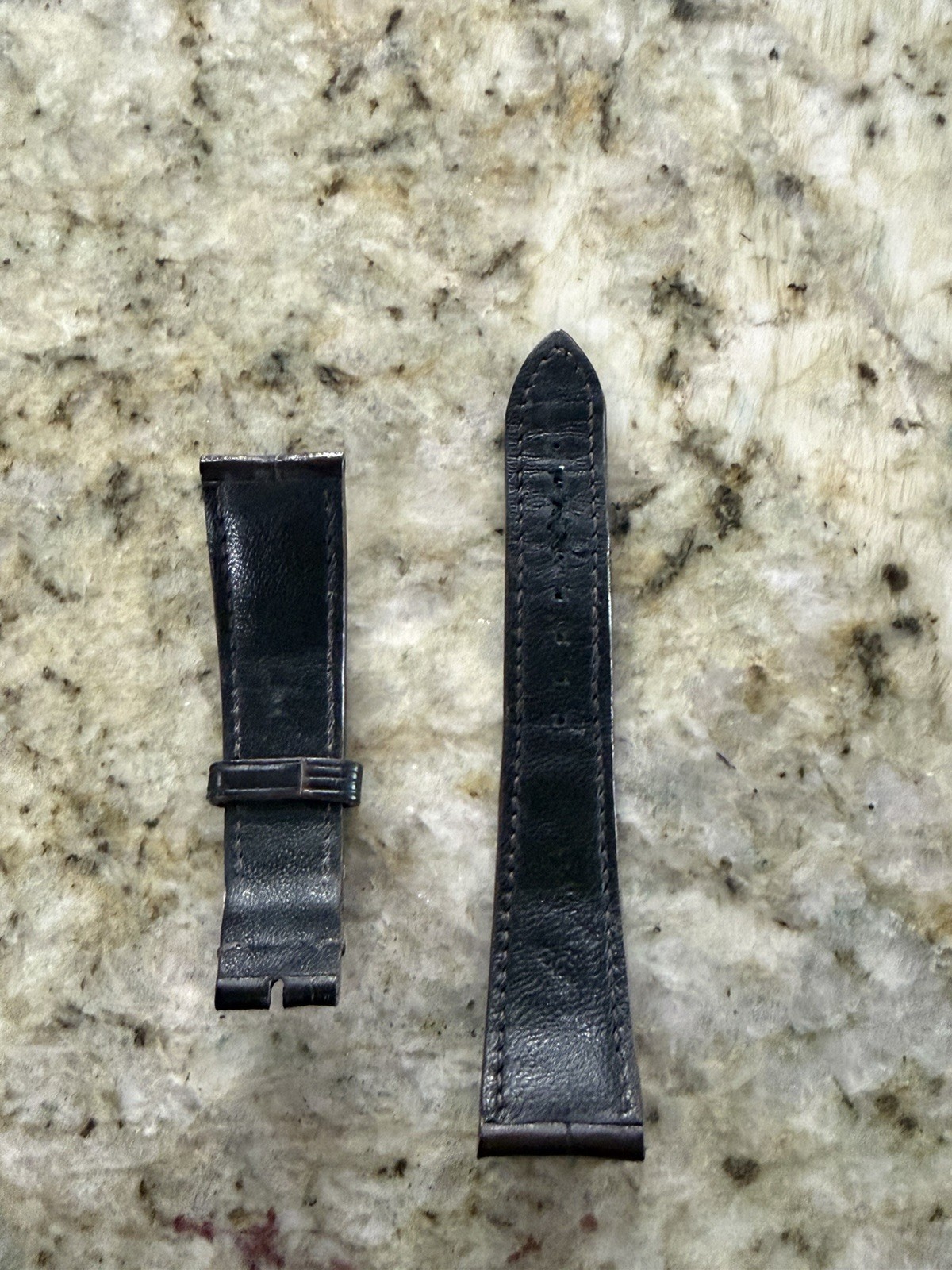 Breguet Deep Dark Brown Genuine Alligator Leather Watch Strap 21x16mm