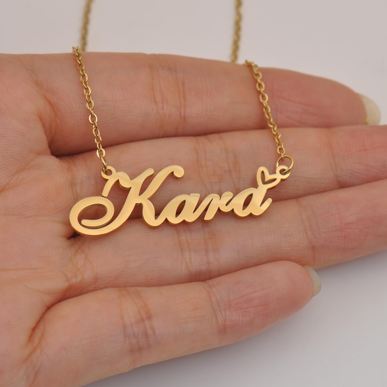 Emma Name Necklace for Women Stainless Steel Necklace Heart Pendant Jewelry Gift