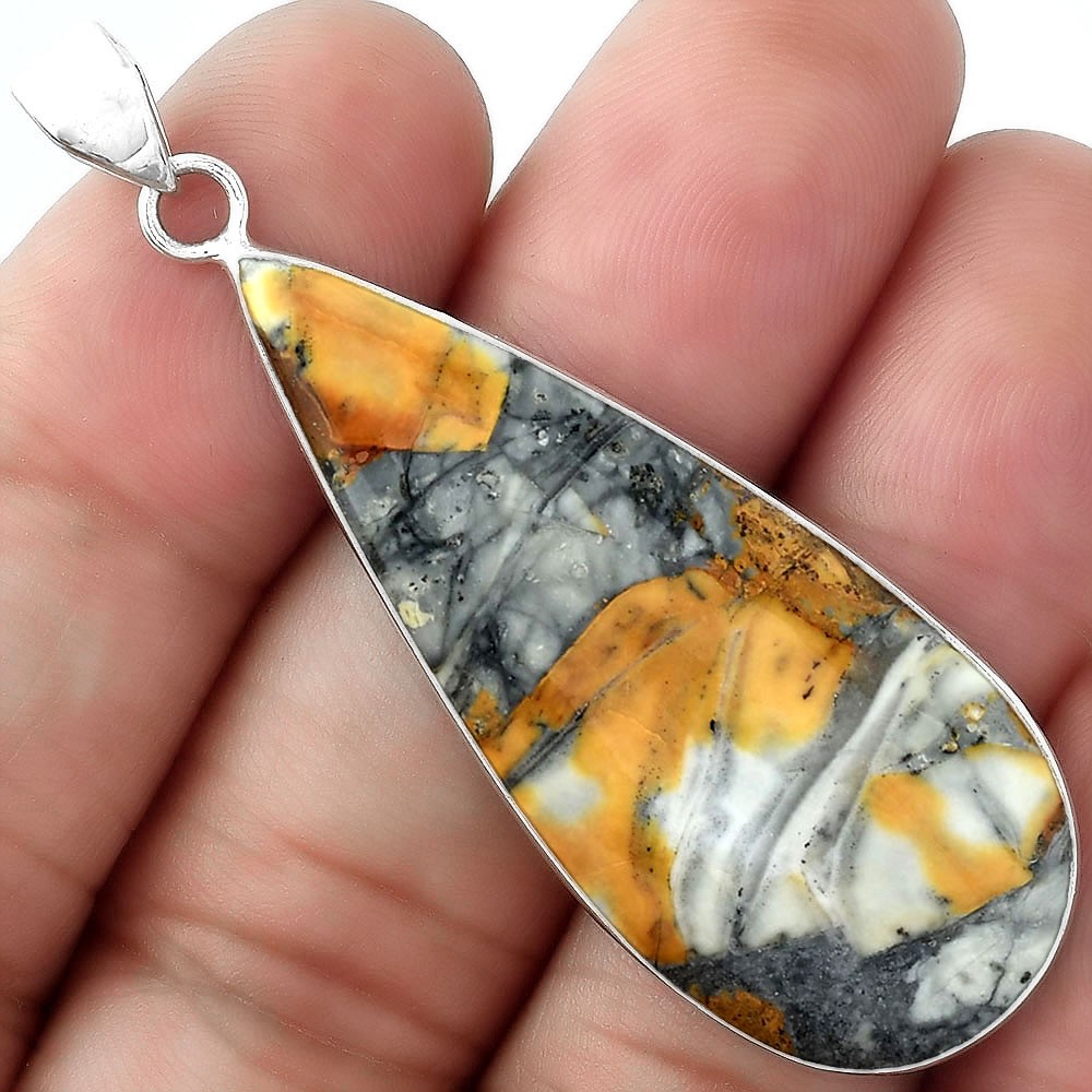 Natural Maligano Jasper – Indonesia 925 Sterling Silver Pendant Jewelry P-1001