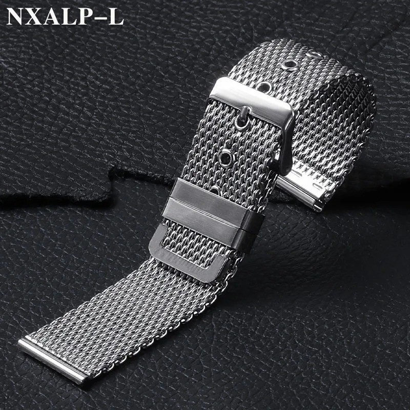 Milanese Stainless Steel Watch Strap Men’s Quality Mesh Metal Band 18 20 22 24mm