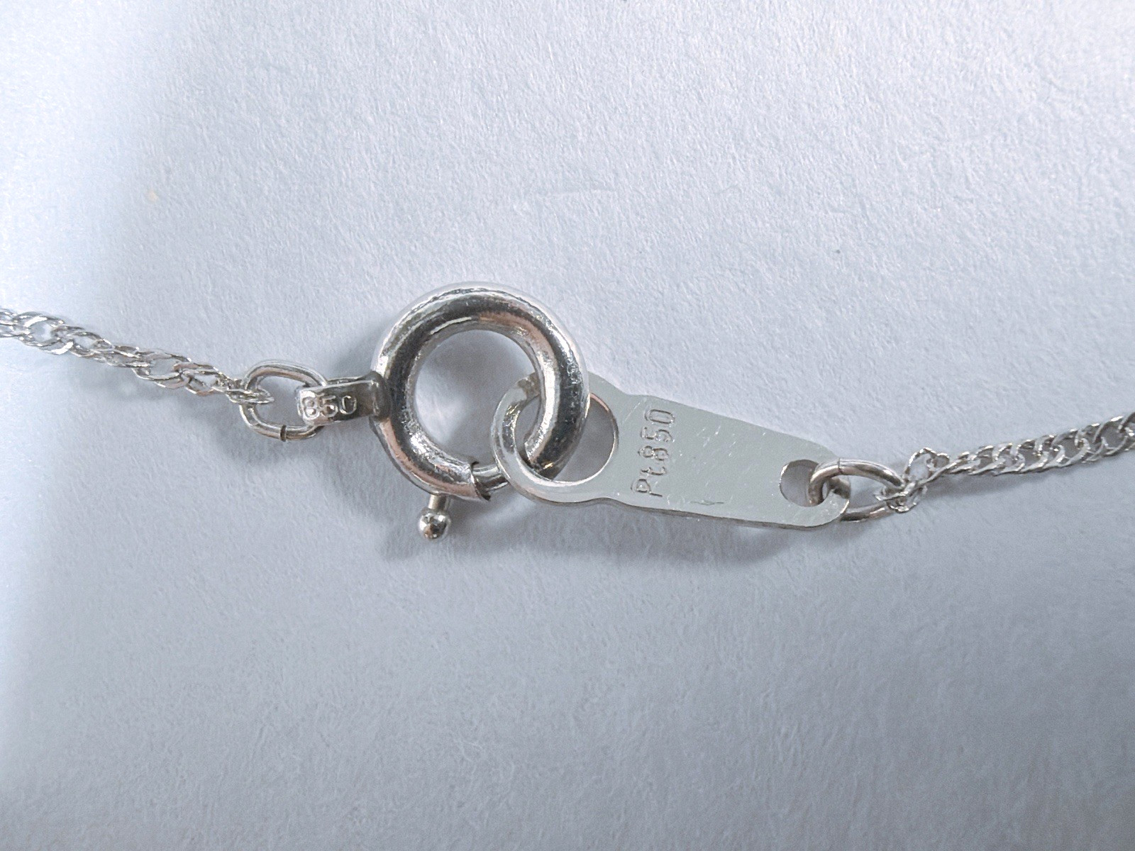 Necklace Pendant Diamond 0.1ct Platinum Pt1000 Pt850 Authentic 0135