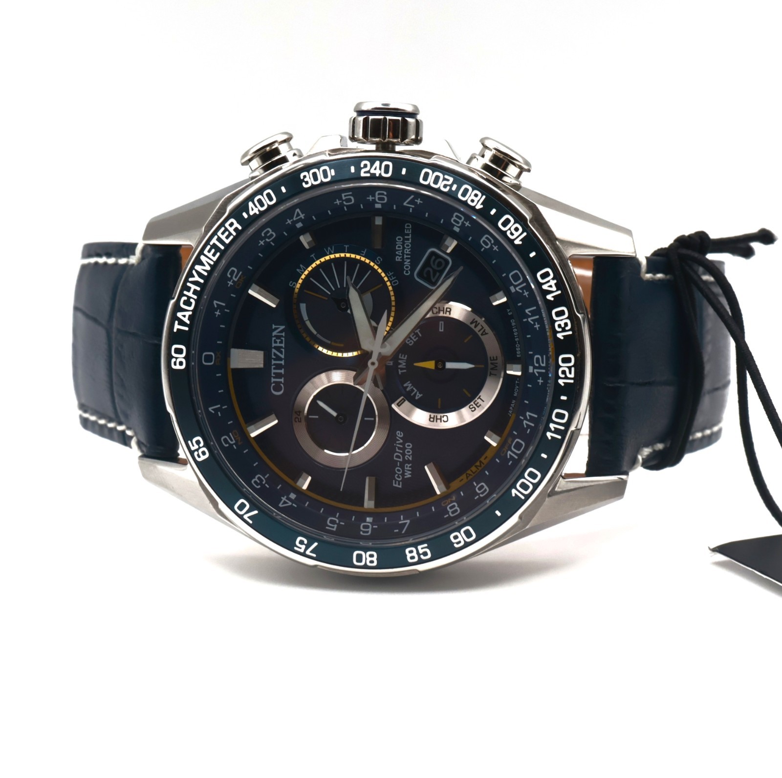 Citizen CB5918-02L Men’s PCAT Atomic Time Perpetual Calendar Leather Band Watch