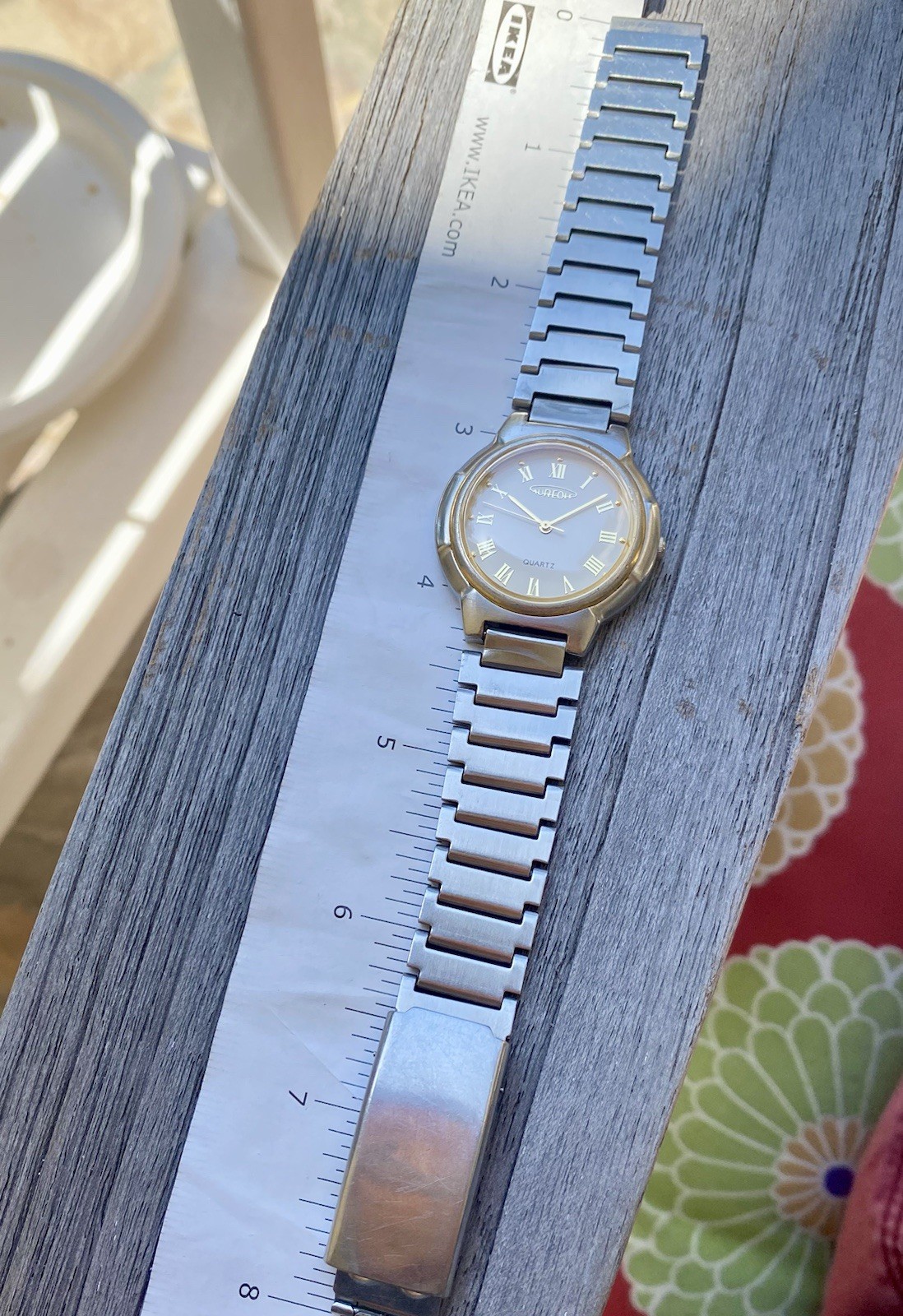 Vintage Aureole Swiss Quartz Watch 33mm Roman Numerals