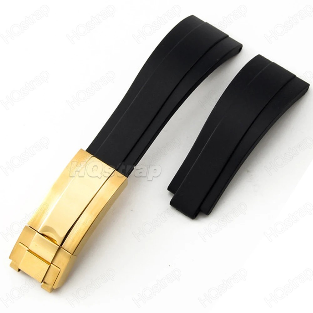20MM RUBBER STRAP BAND FITS FOR ROLEX DATEJUST SUB GMT DAYTONA REPLACEMENT