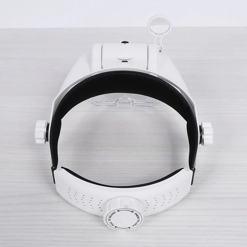 USB Rechargeable Glasses Loupe Watchmaker Repair Tool Glasses Magnifier LED Head