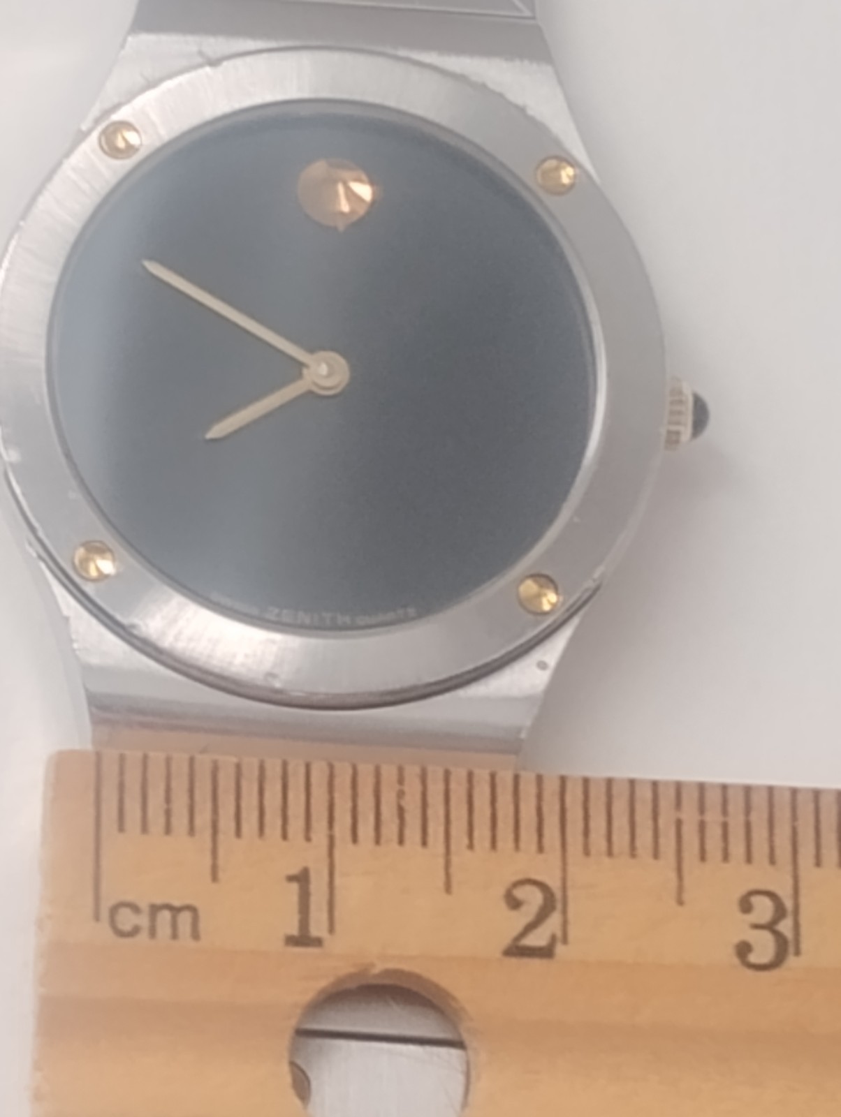 Rare Zenith Museum Pacific Wrist Watch 59.0020.114 Vintage 18k Gold & Steel 31mm