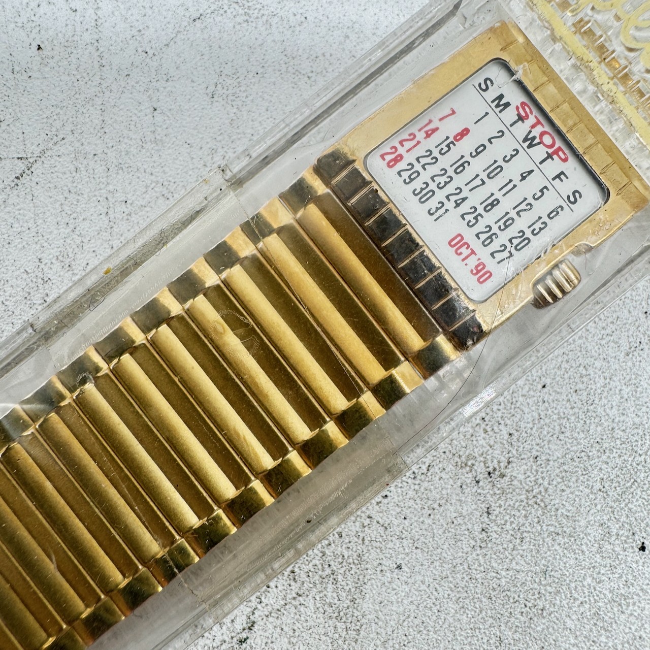 Vintage 22.5mm Speidel Men’s Wristwatch Band Gold FIlled Timeband Calendar NOS