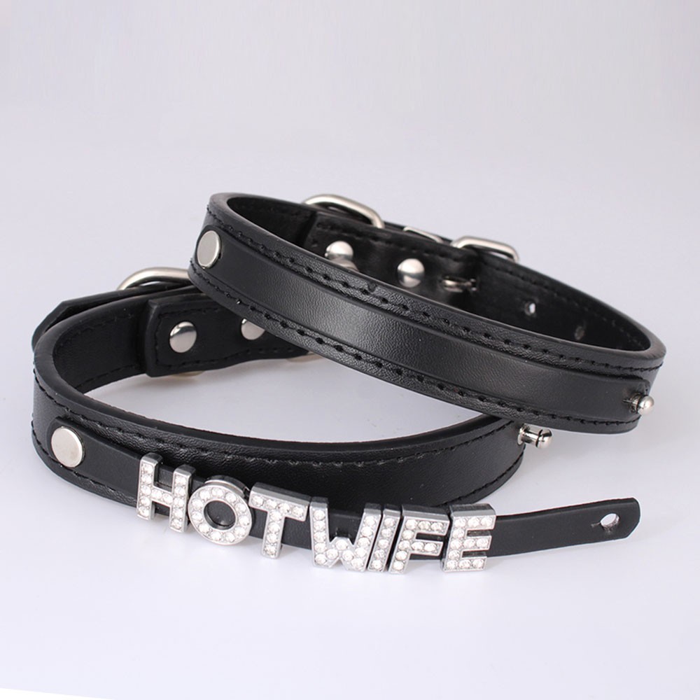 Gothic Wedding Accessories BDSM Collar Punk Choker Necklace Custom Letters Sweet