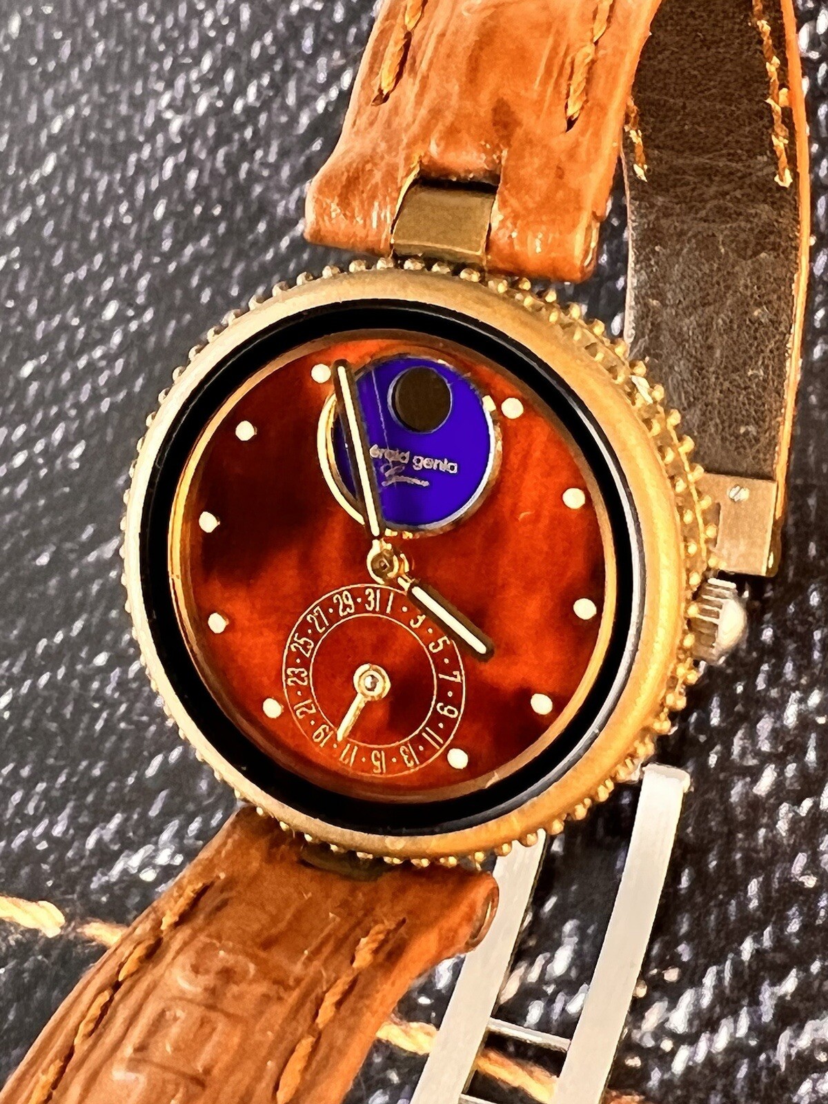 Gerald Genta Gefica Lady Ref.2939.7 Case Gold Plated 26mm Original Strap/ Deplo
