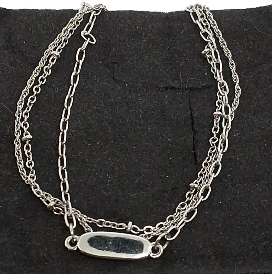 Vintage Silver Tone Triple Chain Bracelet Size 7.25