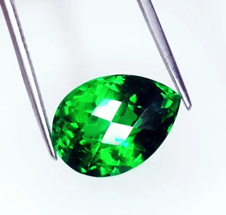 Natural Tsavorite Green Garnet 20 Ct Loose Gemstone Certified Pear Cut Gems A722