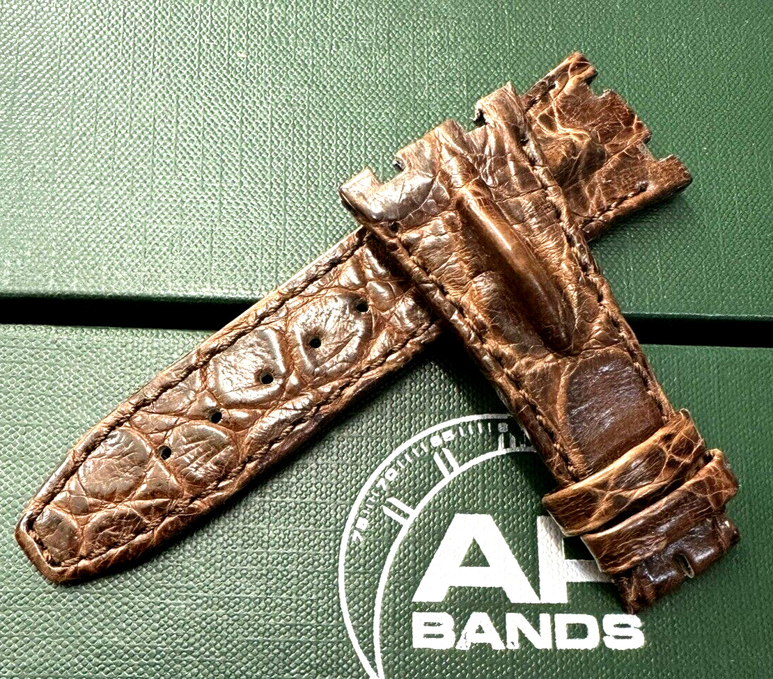 Audemars Piguet AP BAND Watch Strap Hornback Brown Alligator 26 x 18 New in Box