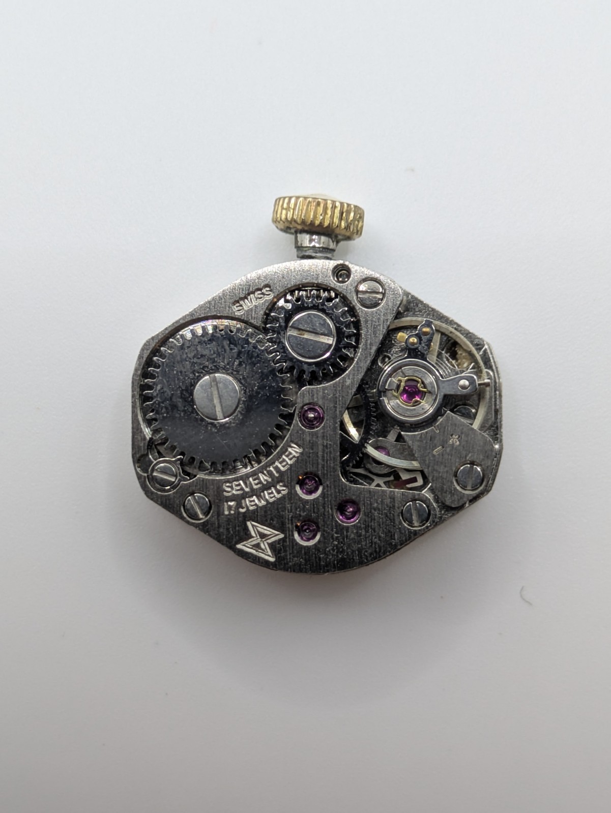 FHF ST 69-21 Edox Manual Wind Watch Movement Dial 17 Jewels Swiss 18.6mm