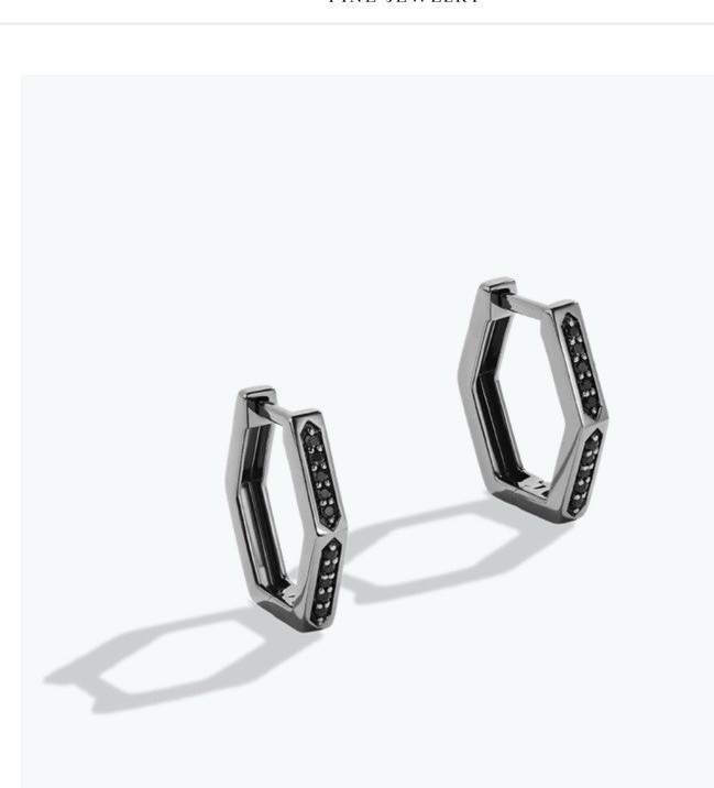 Into the Galaxy Tie Fighter Star Wars Hoop/Huggie Earrings 0.20ctw Diamond 925