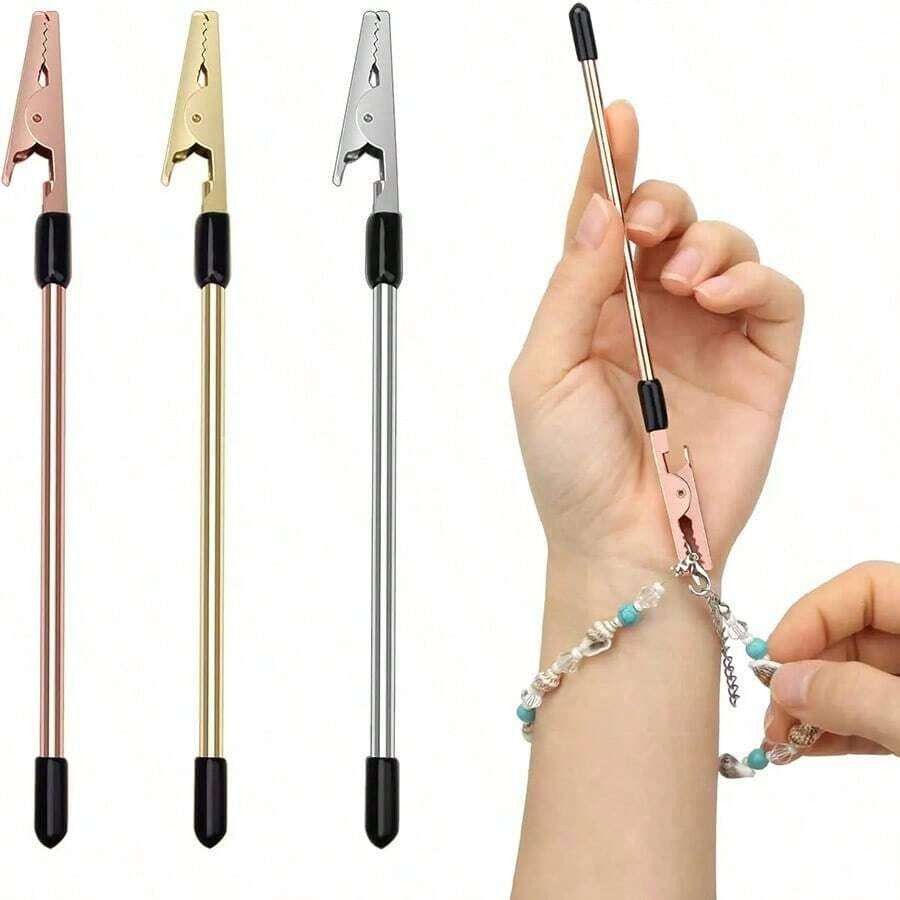 1PC Bracelet Clasp Helper Tool Metal Jewelry Fastener Hook Watch Band Assistant