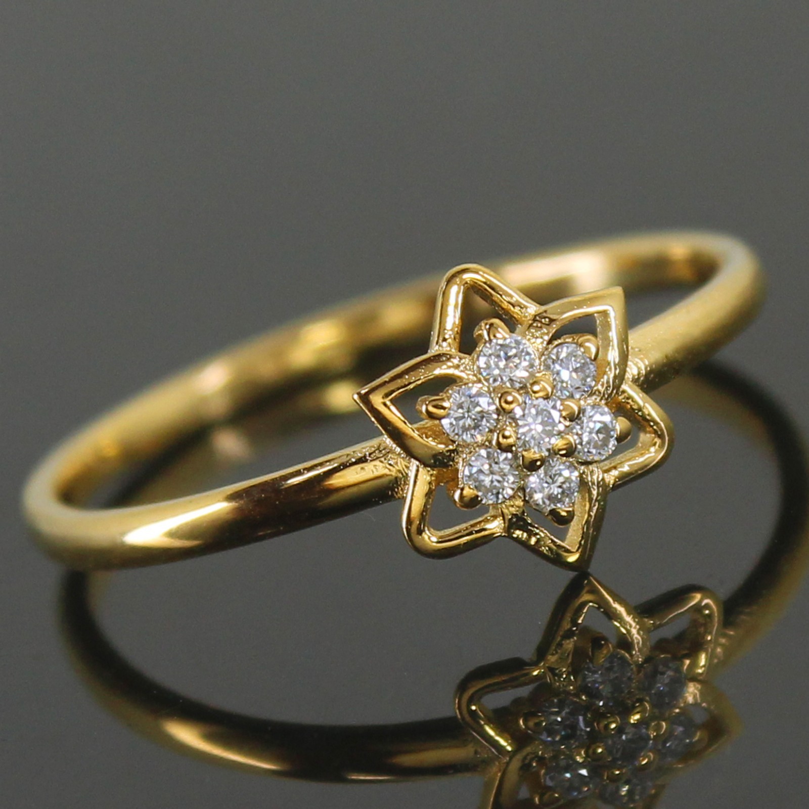 Certified Round Cut Natural Diamond Classic Elegant Precision Ring 14K Gold Over