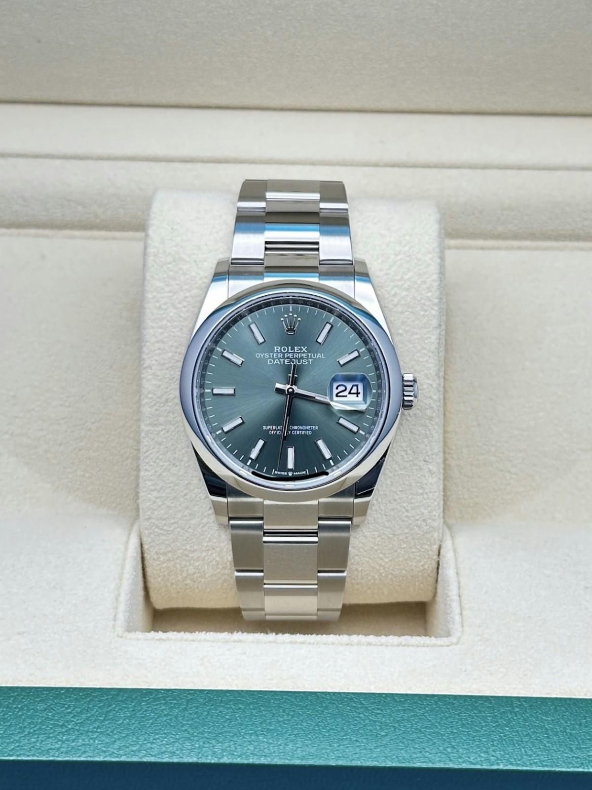 Rolex Datejust 126200 Oyster Bracelet Green Dial NEW 2026