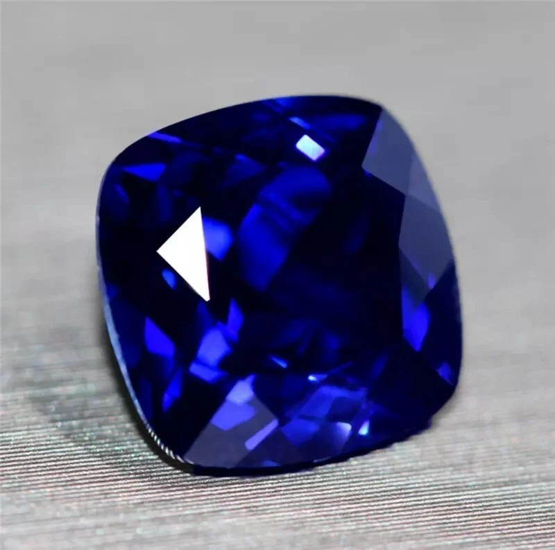 Certified Untreated Natural Kashmiri BLUE Sapphire 10 Ct Cushion Loose Gemstone