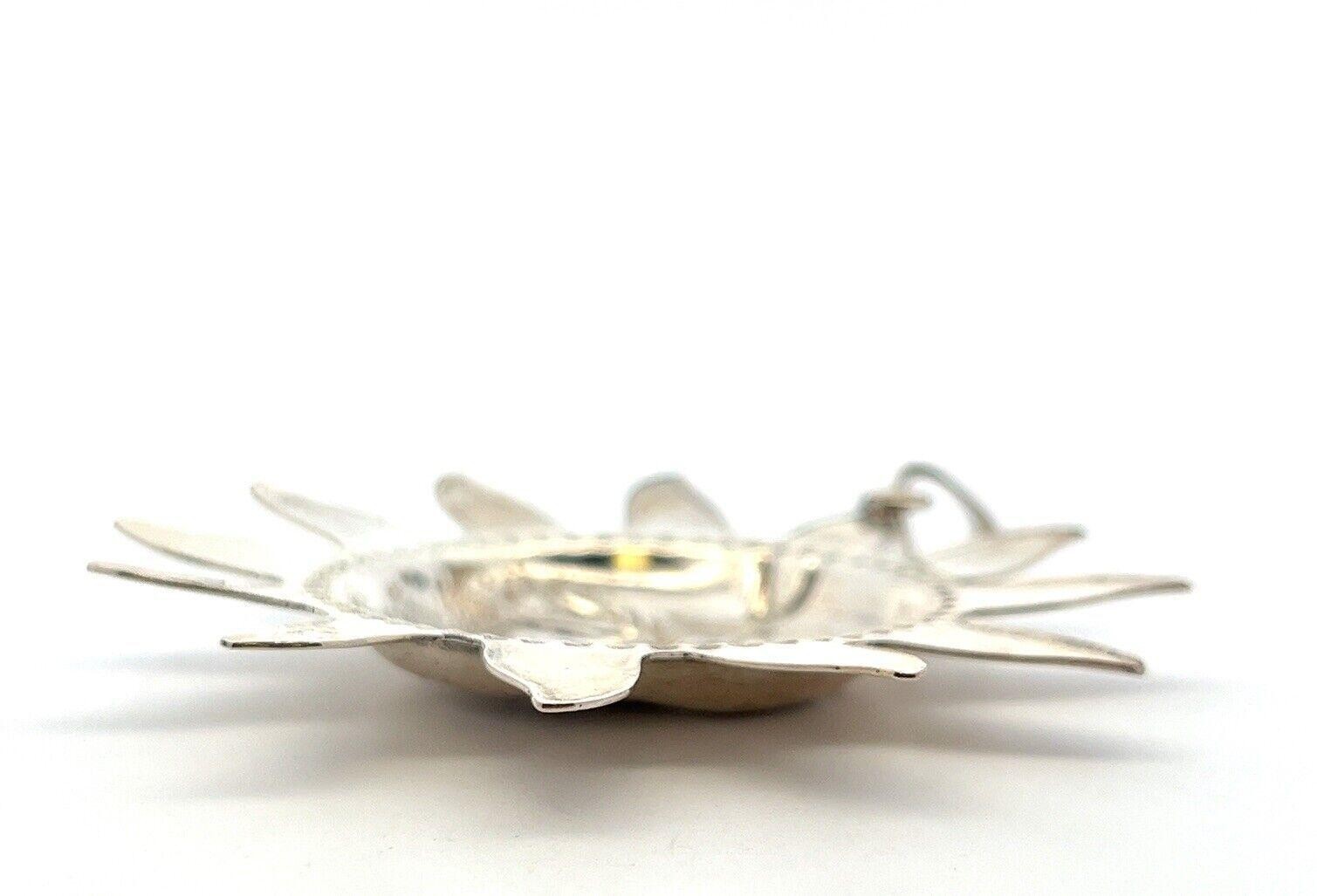 Vintage Mexico 925 Sterling Silver Large Sun God Pendant 15.7g