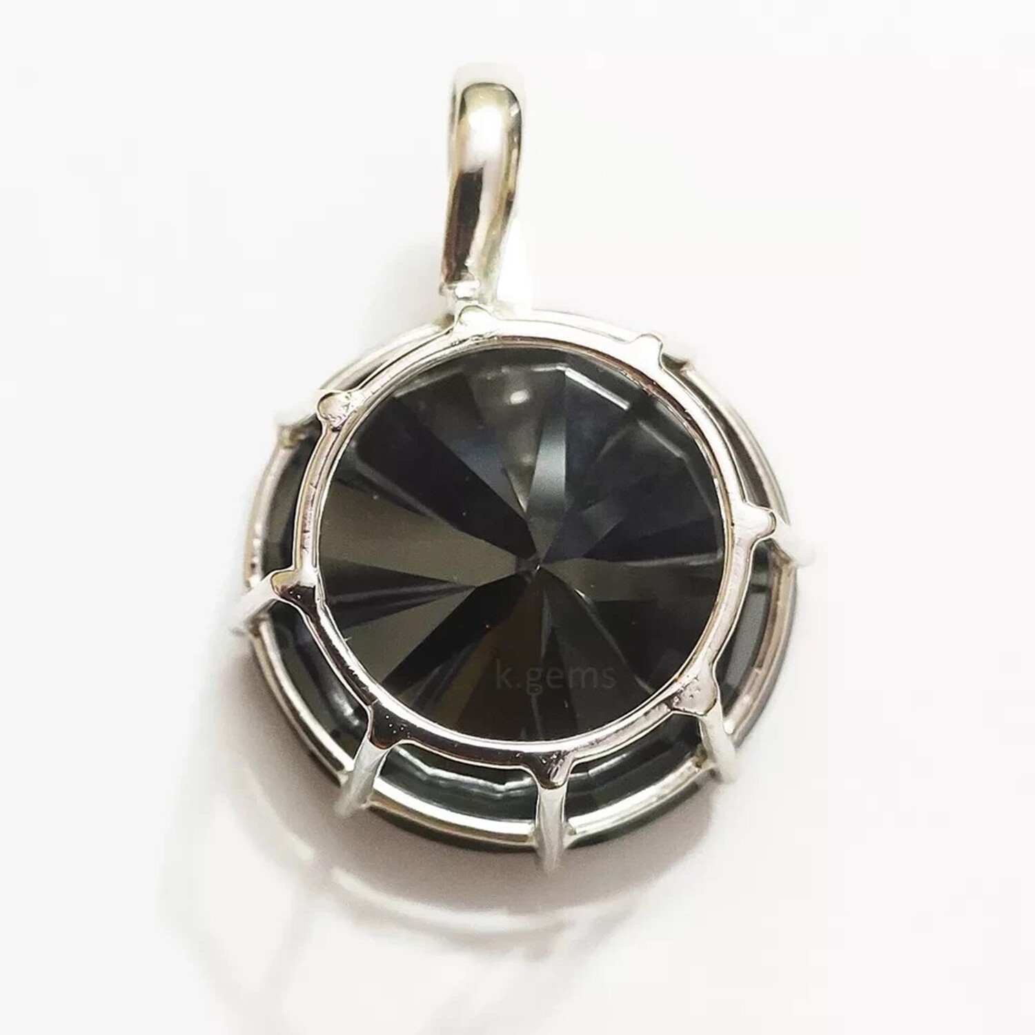 Lustrous 124 Ct Black Round Cut Lab Grown Statement Necklace in 925 Silver