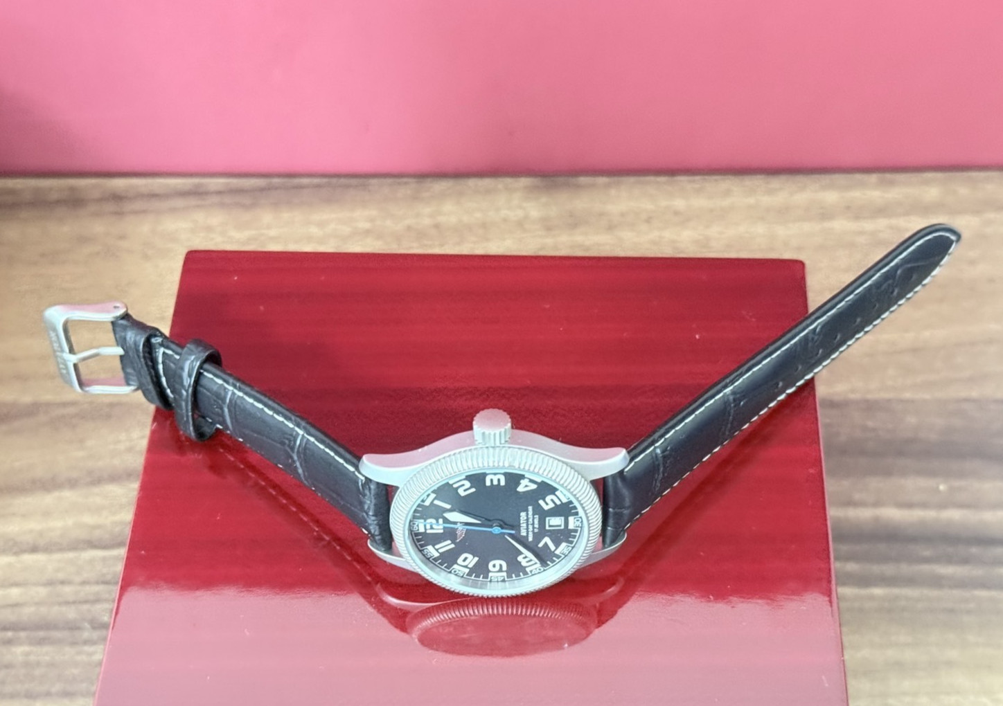 Aviator Watch Mechanical Soviet USSR Pilot Military Calendar Day Raketa Vintage