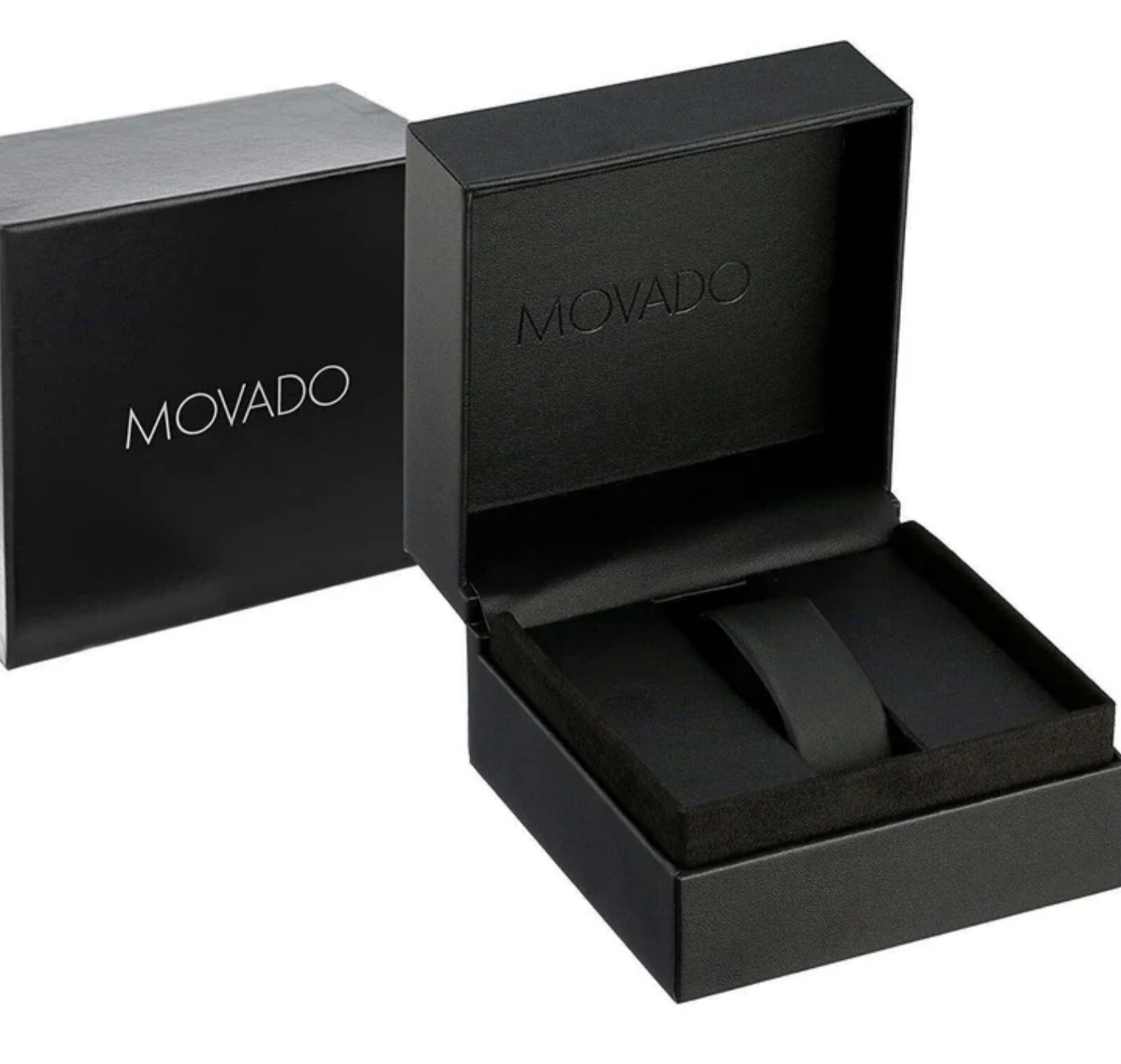 NEW MovadoUltra Slim Black Dial Leather Strap Men’s Swiss Watch 0607086