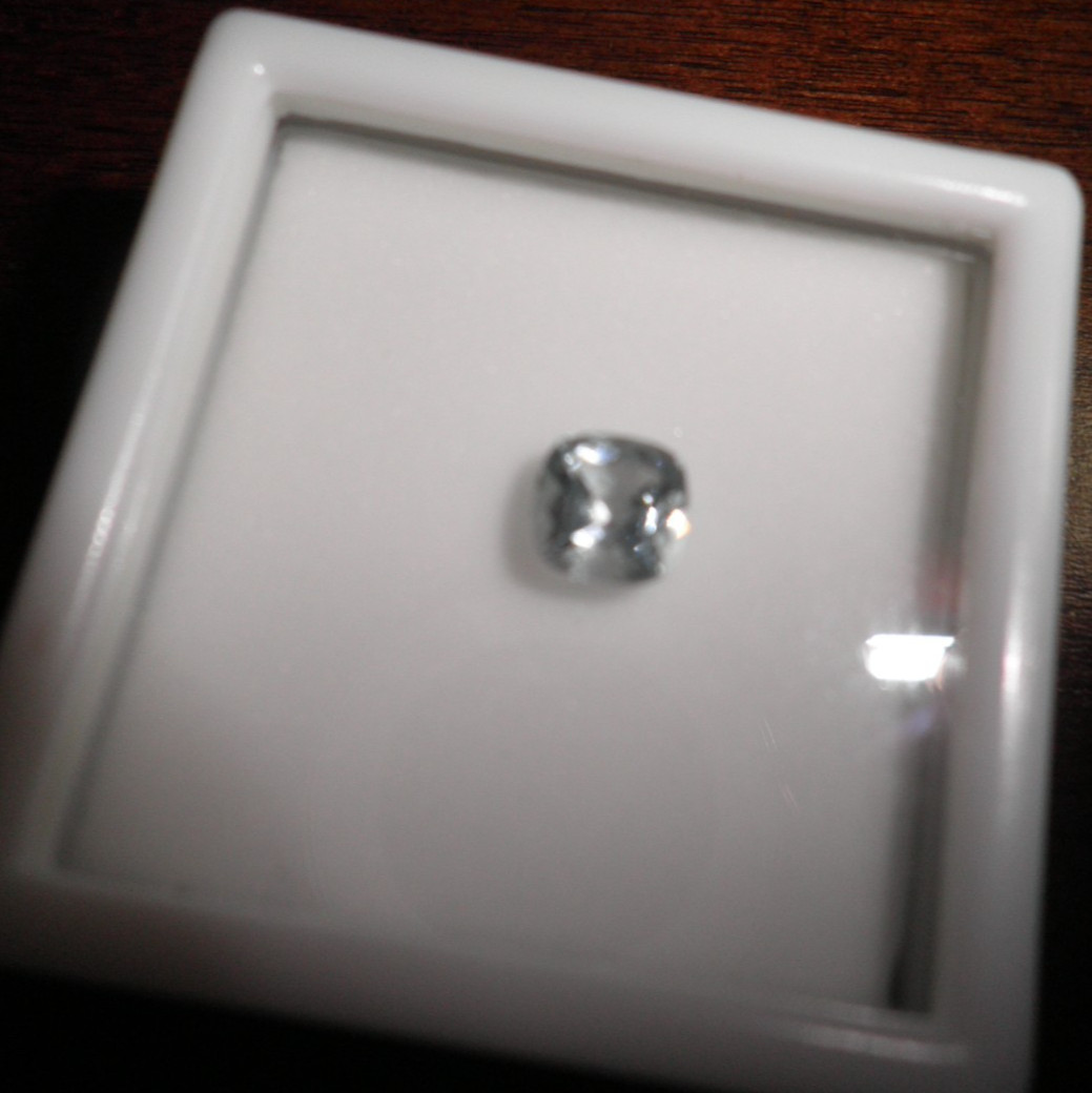 Earth mined Natural Unheated AQUA Loose 0.75ct 6x6mm Cushion *sealed* A6669