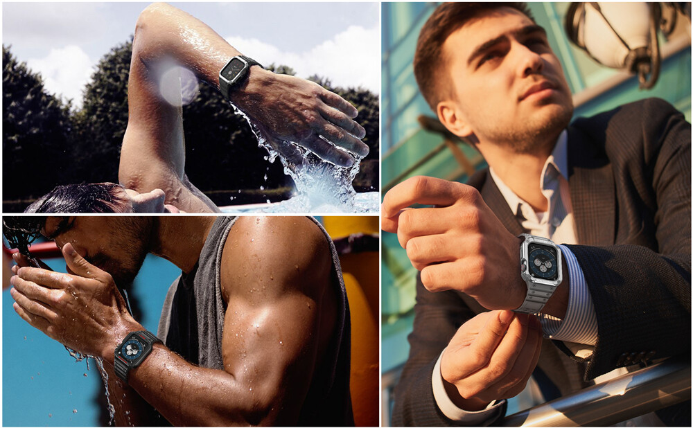 Rugged One-piece Sport Band Strap for Apple Watch 9 8 7 6 5 4 3 SE 40/44/41/45mm