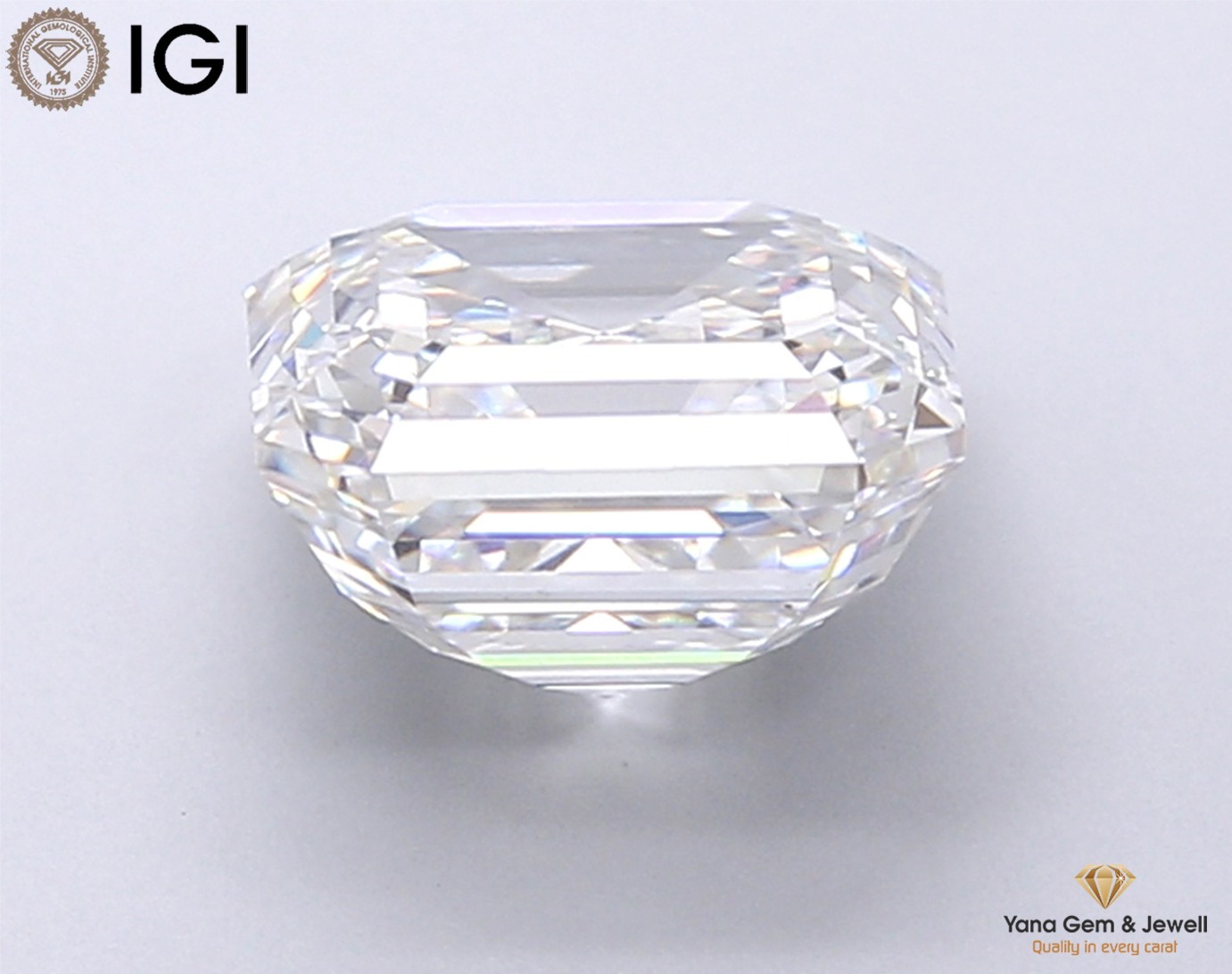 CVD Lab Grown Diamond VS1 Clarity F Color Asscher Cut 1.50 Carat IGI Certificate