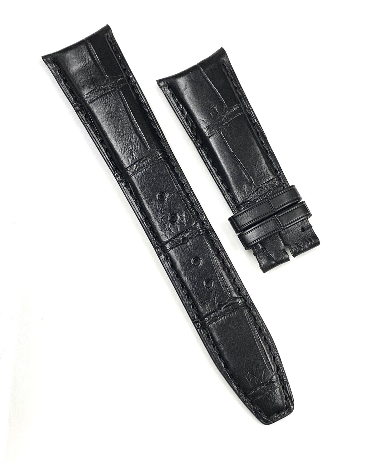 Genuine IWC 22mm x 18mm Black Alligator Leather Band Strap