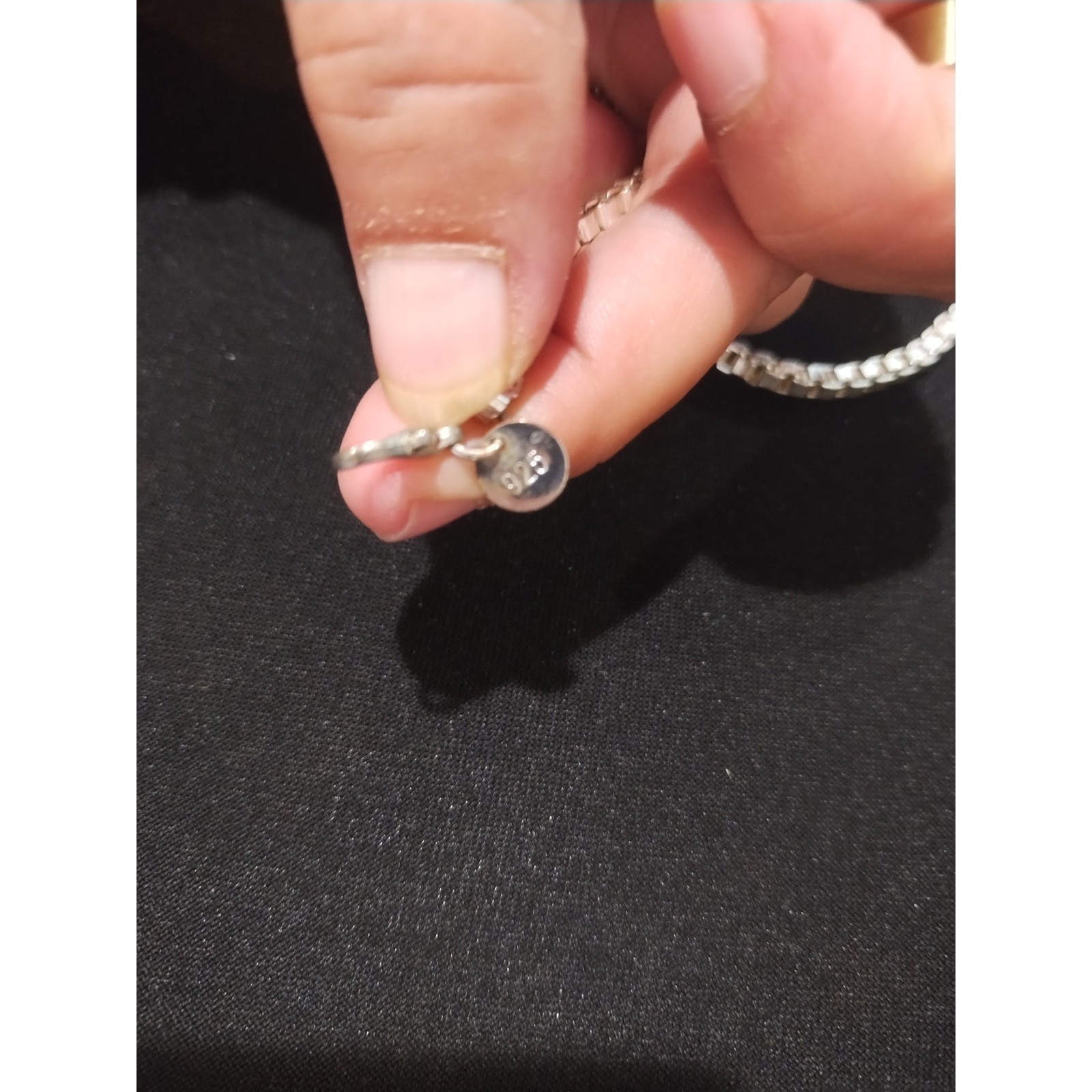 925 Sterling Silver Box Chain Link Bracelet Polished Lobster Clasp Hallmark