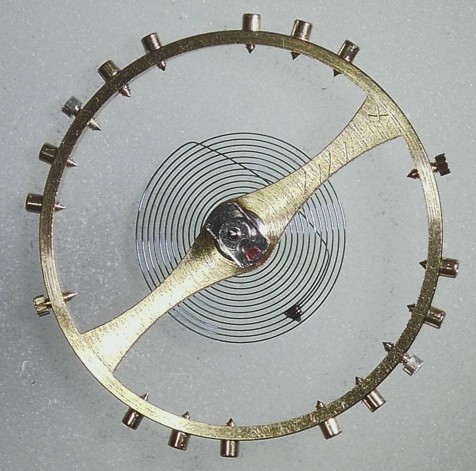 Genuine Rolex balance complete 1555 7980 with hairspring cal 1560, 1565
