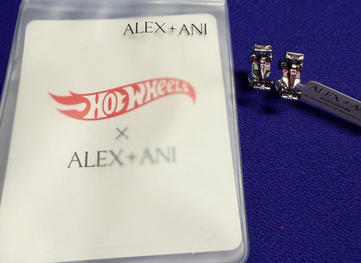 Alex And Ani Hot Wheels Racecar Stud Earring NEW